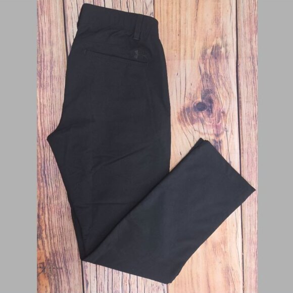 Under Armour Mens Black Taper Nylon Blend Golf Pants 30x32 - Picture 3 of 9